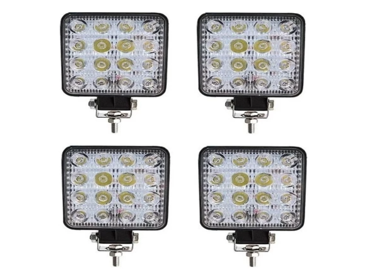 16 Ledli Çalışma Lambası 12-24 Volt Uyumlu 1 Yıl Garanti 4 Adet