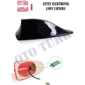 Elektronik Anten Siyah Yüksek Çekim Gücü Jaws Balina Balık Sırtı