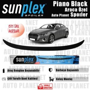 Audı A3 Sedan 2013-2019 Spoiler Piano Black (Enjensiyon Baskı)
