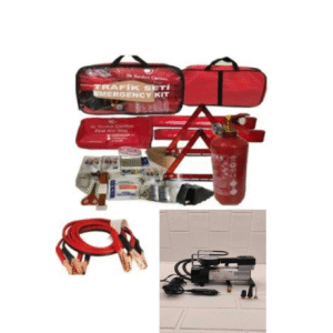 LÜX TRAFİK SETİ +1200 AKÜ TAKVİYE KABLOSU +METAL HAVA KOMPRESÖRÜ