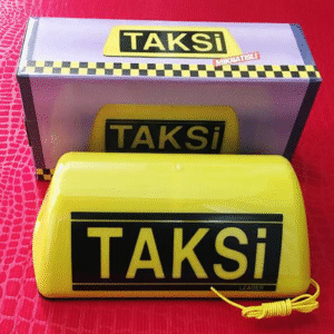 Işıklı Taksi Levhası Mıknatıslı Taksi Yazısı 12 Volt