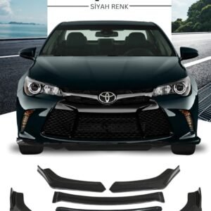 4 Parça Ön Lip Universal Ön Tampon Eki Piano Black Siyah Renk