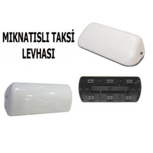 Taksi Levhası Işıklı Mıknatıslı Yazısız Beyaz