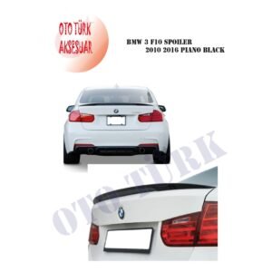 Bmw 3 F10 Spoiler 2010-2016 Piano Black (Enjeksiyon Baskı)
