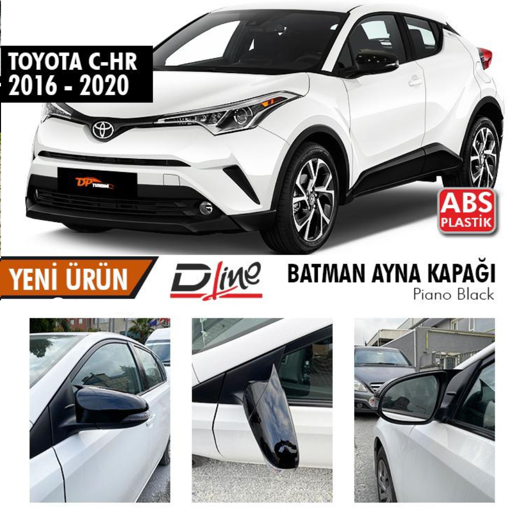 TOYOTA C-HR 2016 - 2020 YARASA BATMAN AYNA KAPAĞI PİANO BLACK