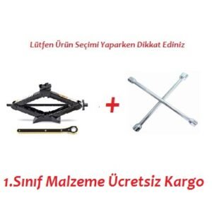 Cırcırlı Kriko Bijon Anahtarı Set 1.5 Ton Araç Krikosu 1 Adet Kriko + 1 Adet Bijon Anahtarı Set