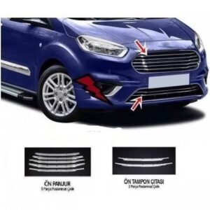 Ford Courier Ön Panjur Krom Seti 7 Parça 2017 Sonrası İçin PÇelik