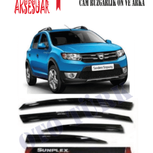 Dacıa Sandero Stepway Mugen Cam Rüzgarlı Ön-Arka