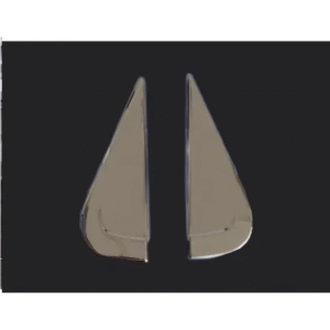 Dacia Duster Krom Kelebek Cam Nikelajı 2 Parça 2010-2017