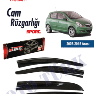 Opel Corsa D 2007-2016 Mugen Cam Rüzgarlığı Ön-Arka