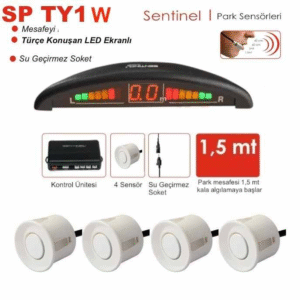 Oto Park Sensörü Led Ekranlı Türkçe Ses İkazlı Beyaz Renk 22 mm
