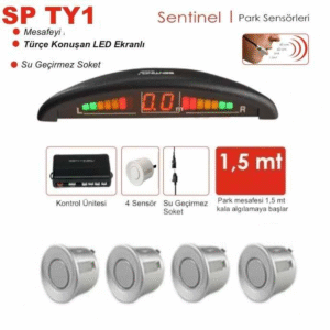 Oto Park Sensörü Led Ekranlı Türkçe Ses İkazlı Gri Renk 22 mm
