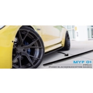 Üniversal Düz Marşpiyel Lipi Bıçağı Parlak Siyah 205 Cm